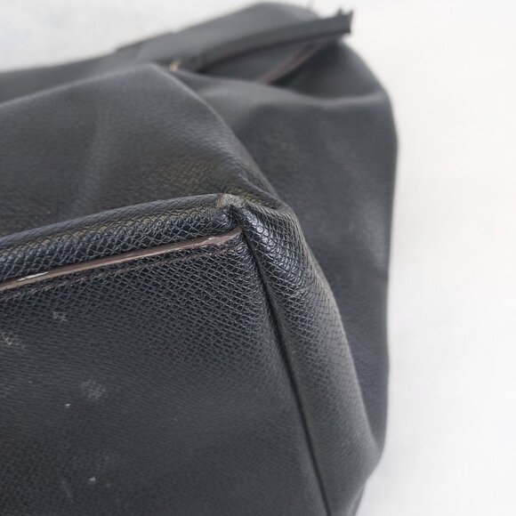 Liz Claiborne Shoulder Purse Tote Bag Black Faux Pebbled Leather Lined Pockets - Picture 12 of 16